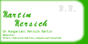 martin mersich business card